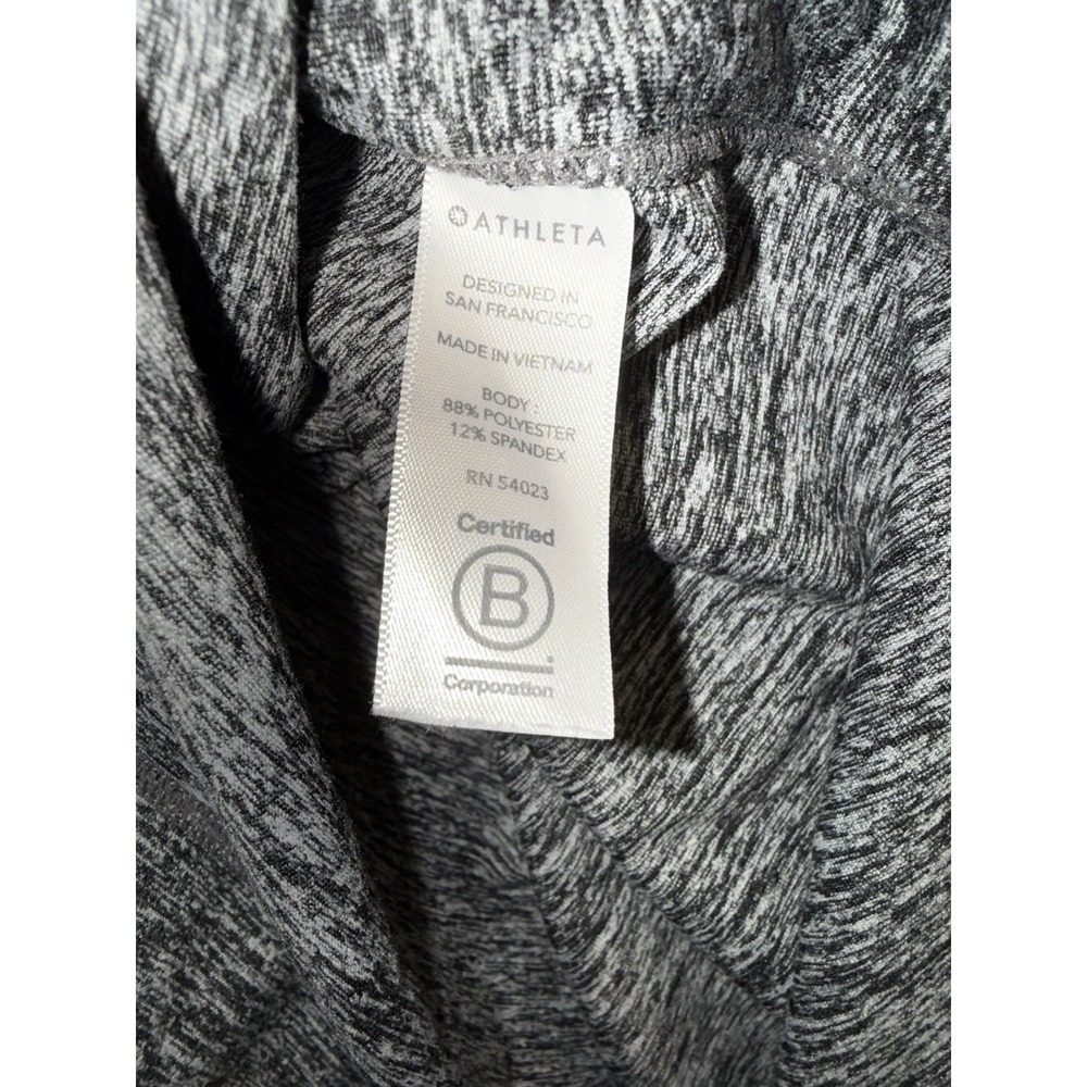 Athleta Uptempo Top Long Sleeve Athletic Heathered Black XS Run Hike - Picture 7 of 7